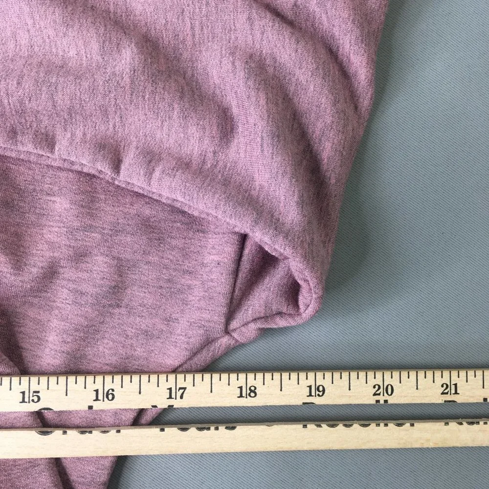 Justice Sweatshirt Girls 8 Pink Mauve Glitter Lace Up Back Relaxed Tunic